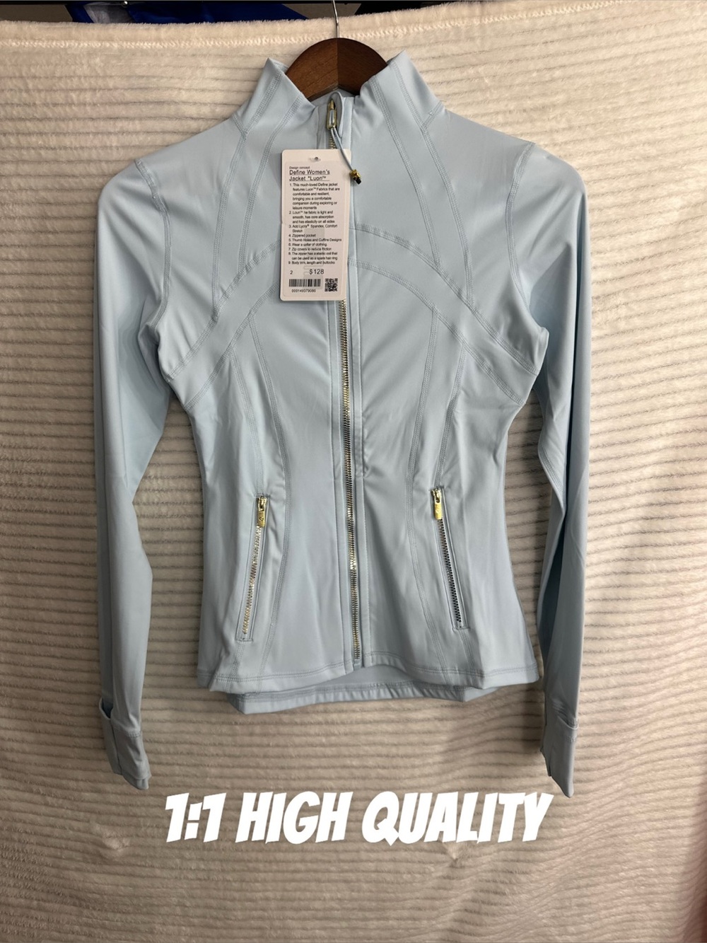 lululemon athletica Pale Blue Full-Zip Athletic Jacket